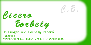 cicero borbely business card
